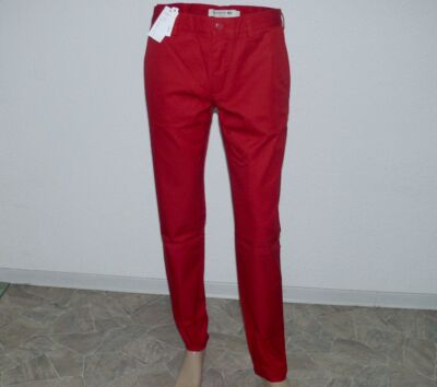 Lacoste HH8238005ZP Classic Chino Hose Slim Fit Cotton Jeans W38 W42 L32 Goji