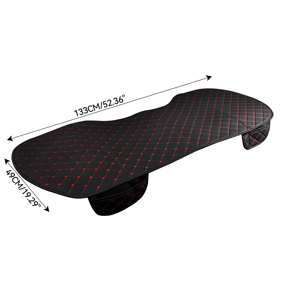 PU Leather Car Rear Back Seat Cover Universal Pad Mat Chair Protector Cushion US - Изображение 2 из 4