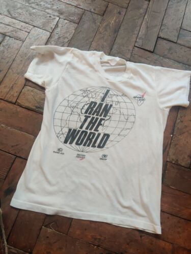Vintage 1980s Band Aid Unicef I Ran The World T-shirt Small 1986 - Picture 1 of 10
