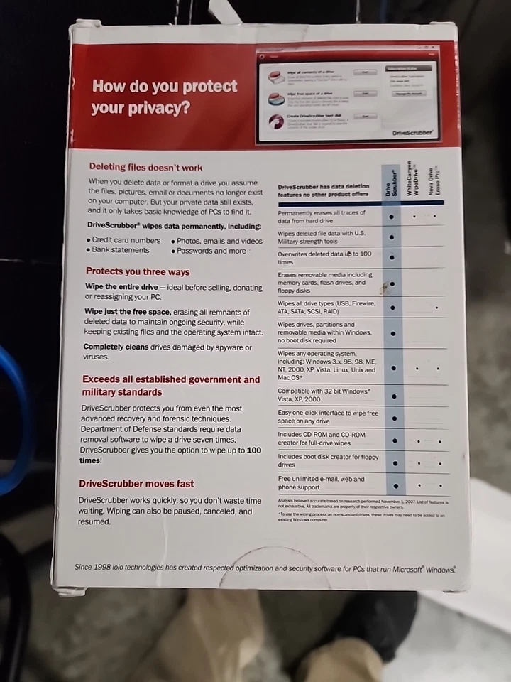 GENUINE Iolo Military Grade Drive Scrubber For Windows - Image 2 of 2