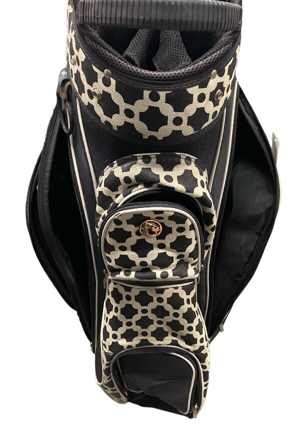 SPARTINA 449 GOLF BAG BLACK AND WHITE PRE OWNED CONDITION SEE