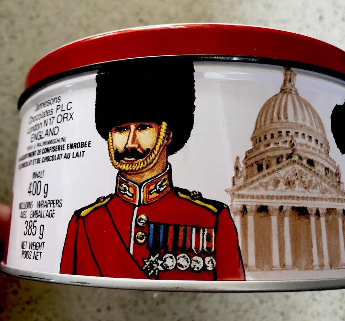 Tin Jamesons Westminster Candy Chocolates (empty) Old English