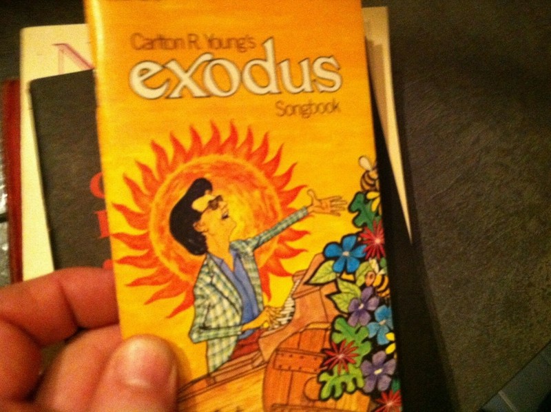 OLD WORN ANTIQUE  HYMNAL  MUSIC BOOK  YOUNG'S EXODUS SONGBOOK  BOX150