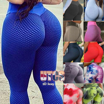 SEASUM Women's Booty Lifting Workout Shorts – Brazilian Scrunch Butt Lift Anti-Cellulite Shorts (Honeycomb Blue, Small) - View #7