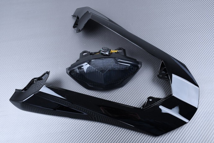 Carénage arrière et feu fumé noir pour Kawasaki Ninja 1000SX 2020-2024