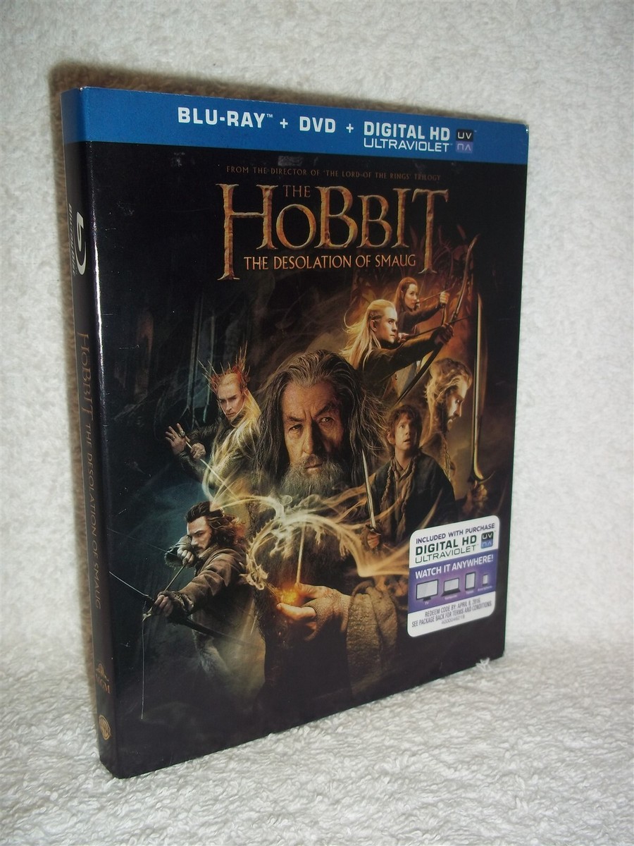 The Hobbit: The Desolation of Smaug (Blu-ray/DVD, 2013) Ian McKellen  fantasy FP
