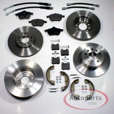 Bremsen Set Ø 288 mm + Ø 286 mm + Bremsschläuche vorne hinten für Opel Vectra B