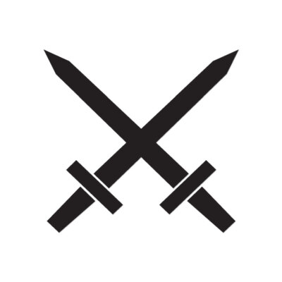 Crossed Sword Daggers - Vinyl Decal Sticker - Multiple Colors & Sizes - ebn3075