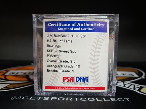 JIM BUNNING Signed Auto Autographed Baseball PSA/DNA 9.5 HOF SWEET SPOT - 第 3/6 張圖片