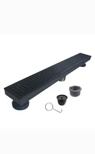 Reln 28-in Matte Black Stainless Steel Shower Drain
