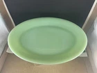 Vintage Fire King Jadeite Green Milk Glass Platter Service Serving Dish Ribbed