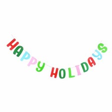 Happy Holidays felt Banner Party Supplies party decor 9 ft. xmas 2