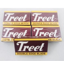 50 Treet Double Edge Safety Razor Shaving Blades Carbon Steel Black  2 Sided