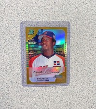 2005 Bowman Chrome BDP122 Fausto Carmona Gold Refractor Rookie /50 ALL STAR RARE