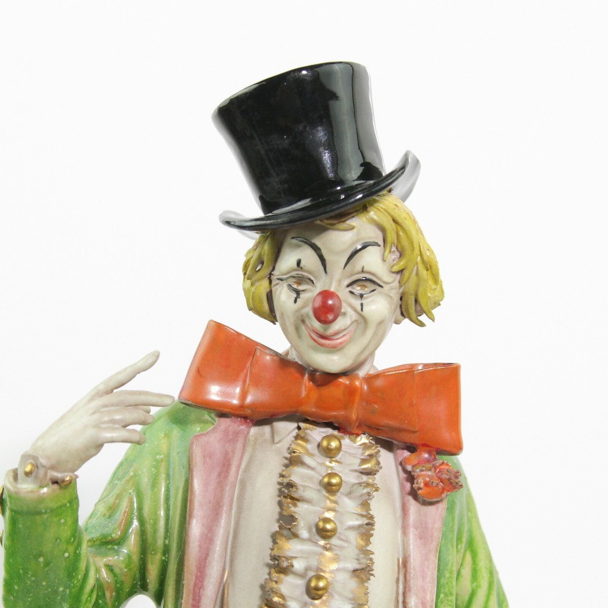 VINTAGE ITALIAN PORCELAIN CIRCUS CLOWN 15-1/2