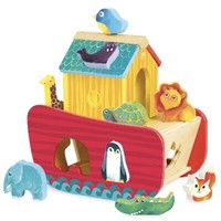 Vilac 2429 Box FüR Formen Tiere Arche Der Formen Aus Holz Steckspiel