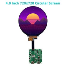 4.0"inch 720x720 300Nit 1200:1 IPS Round LCD Display Circular Panel HDMI to MIPI