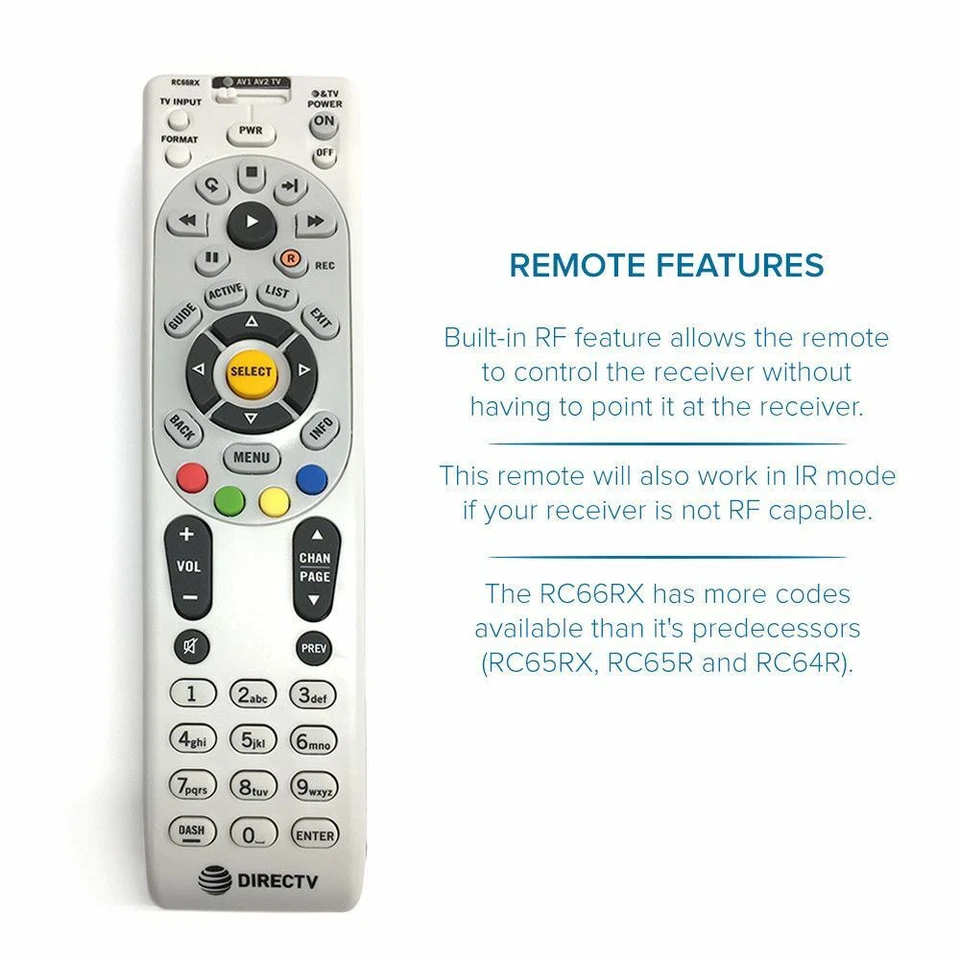 DirecTV RC64 RC65 RC66 IR TV Remote Control for RC65X RC65XMP RC21 RC24 RC30 - Image 4 of 4