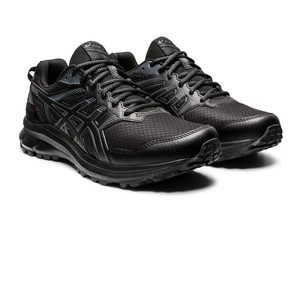black leather asics trainers
