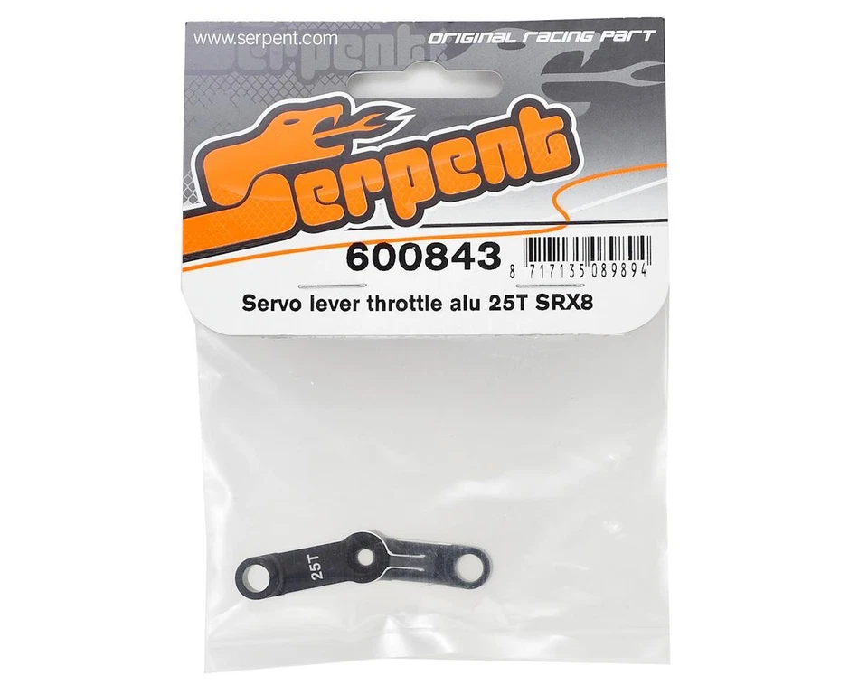 Serpent Aluminum SRX8 Throttle Servo Lever (25T-ProTek RC/Savox/Futaba) - Image 2 of 2