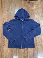 Vintage Polo Ralph Lauren Sport Woman  s Full Zip Hoodie Navy Sweatshirt