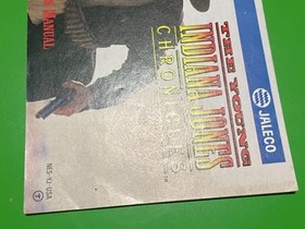 The Young Indiana Jones Chronicles Nintendo NES Manual Instruction Booklet