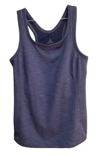 Prana Womens Size L Blue Heathered Racerback Yoga Tank Top