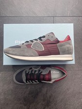 Philippe Model Herren Sneaker Grau Bordeauxrot wie neu Größe 41