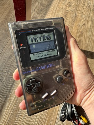 Clear Transparent Black Nintendo Gameboy IPS Screen With Tv Output