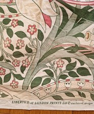 Vintage Liberty William Morris style Trent daffodils fabric A/F repurpose