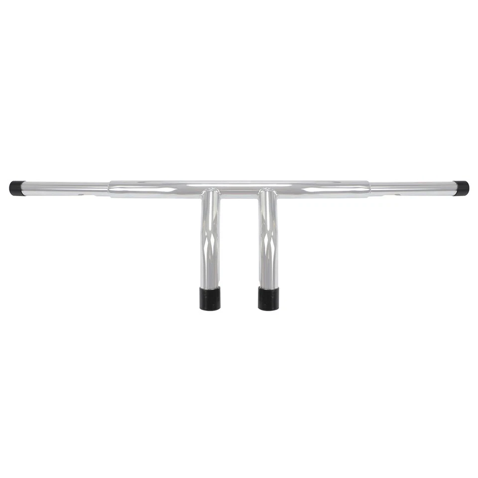 Chrome 8" Rise 1-1/4" Fat T-Bar Handlebar For Harley Sportster Softail FLST FXST - Imagem 3 de 4