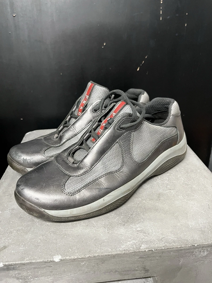 Classic PRADA sneakers in Cool Grey, Sz. US 10.5! PRADA MONTE CARLO SNEAKERS SHOES 4E2599 GREY SUEDE NEW US  main image 4
