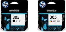 HP 305 OR 305XL Ink Cartridges Black OR Colour Genuine For DeskJet Printer