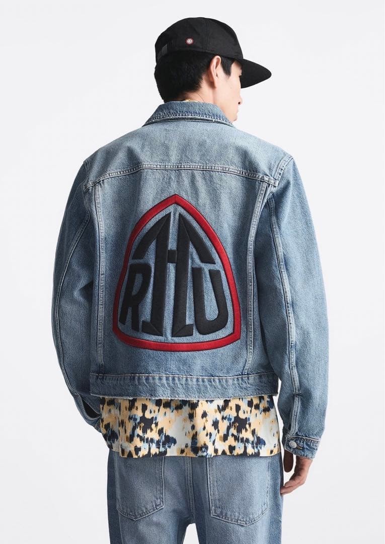 ZARA X RHUIGI Special Collection Blue Denim Jacket Size L