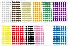 2520 PCS Colored Dot Stickers, 1/2'' Small 0.5 inch, 12 Colors 