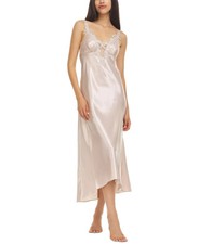Flora X2407 Nikrooz Stella Charmeuse Long Gown with Foam Cup Almond XL