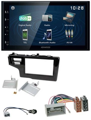 Kenwood 2DIN Bluetooth MP3 USB DAB Autoradio für Honda Jazz Fit 2013-2020 schwar - Bild 1 von 4