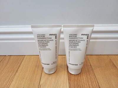 Innisfree Volcanic Pore BHA Cleansing Foam 150g/5.07 oz Clears Pores! Lot Of 2