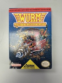Nes Wurm Journey To The Center Of The Earth CIB Game Box Manual W/ Protector 
