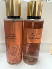 Set of 2 Victoria's Secret Niebla corporal perfumada Amber Romance 250Ml Each