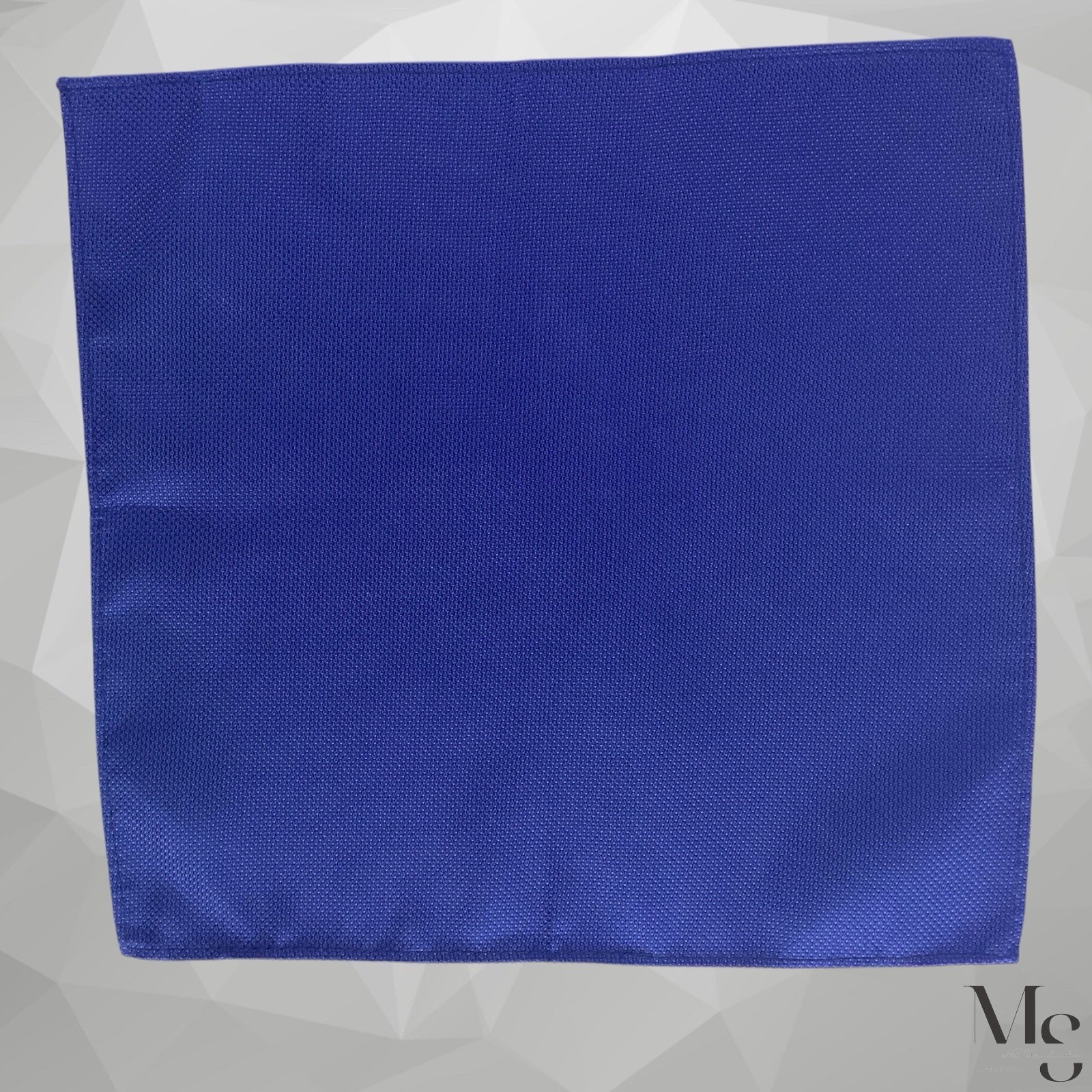 LE CHÂTEAU Blue Solid Microfiber Pocket Square 10… - image 2