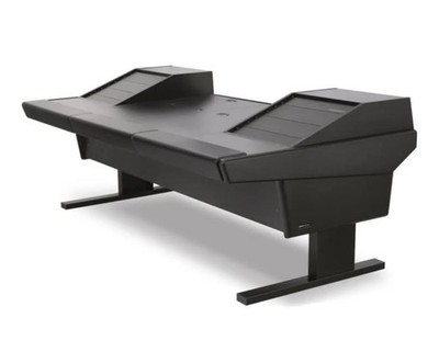 Argosy 90V2R Production Studio Desk with 2 13-space Racks - Black Trim