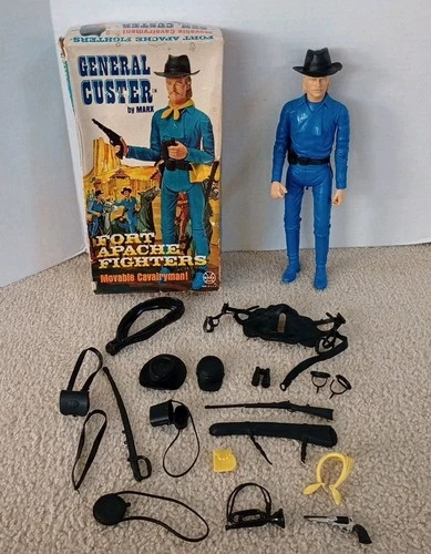 Vintage Marx General Custer Fort Apache w/ 20 Accessories Model #1866