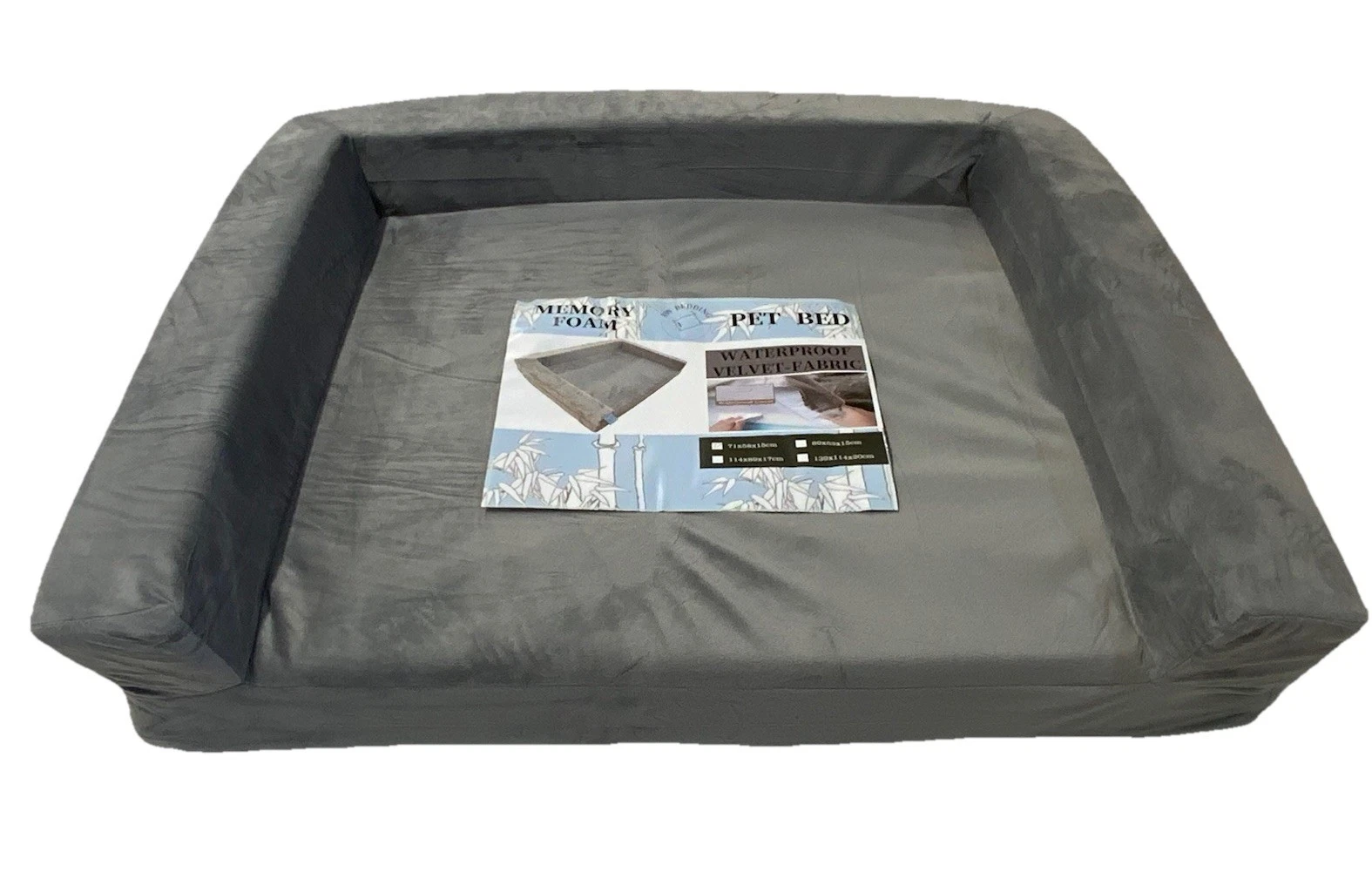 Orthopedic Dog Bed Memory Foam Pet Bed Sofa Couch Cushion Comfy Walled Medium
