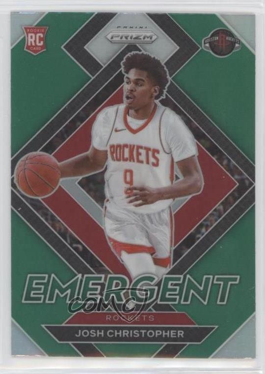 2021-22 Panini Prizm Emergent Green Prizm Josh Christopher #24 Rookie RC 0y59