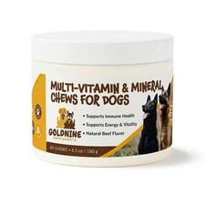 Dog Multi-Vitamin and Mineral Chews, Natural Beef Flavor, Immune Health...