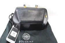 Bolvaint Paris Aurore Black Leather Bag Auer Collection Hexagon Fun NWT