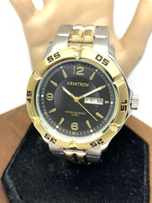 Armitron Men's Watch 20/5538TT Black Dial Quartz Two Tone Stainless Steel 42mm