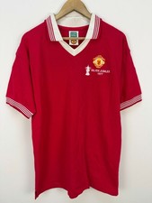 Manchester United 1977 Silver Jubilee FA Cup Retro Football Shirt Jersey Size L