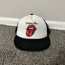Vintage The Rolling Stones Trucker Hat Snapback Cap 1981 Tongue Mesh Foam Black